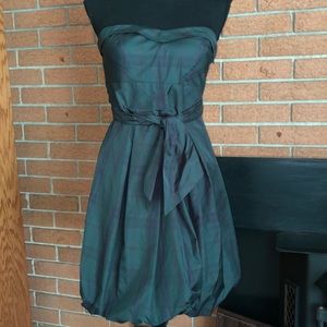 💚JESSICA SIMPSON💚PLAID TAFFETA STRAPLESS DRESS💚